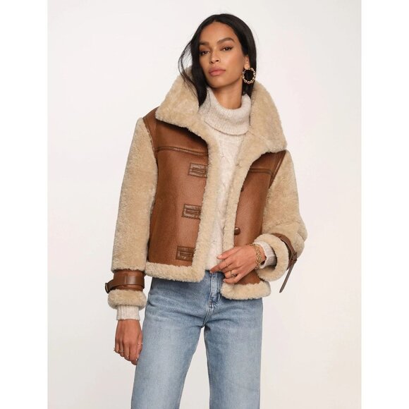 Heartloom Serena Faux Fur Jacket in Tan - Picture 2 of 5